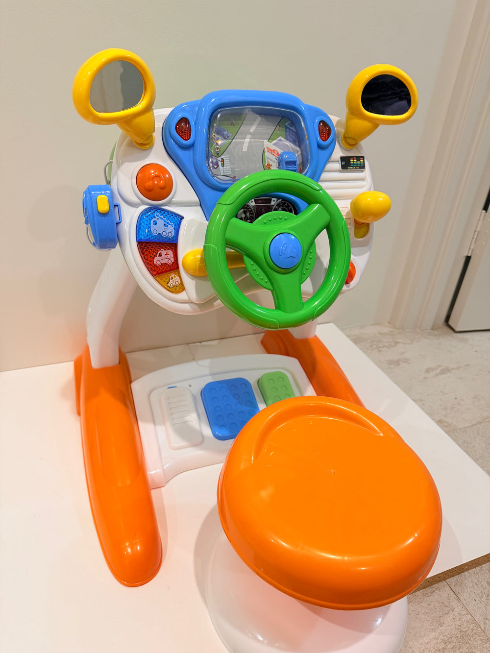 Costway All in 1 Steering Wheel Stool Driving Toy