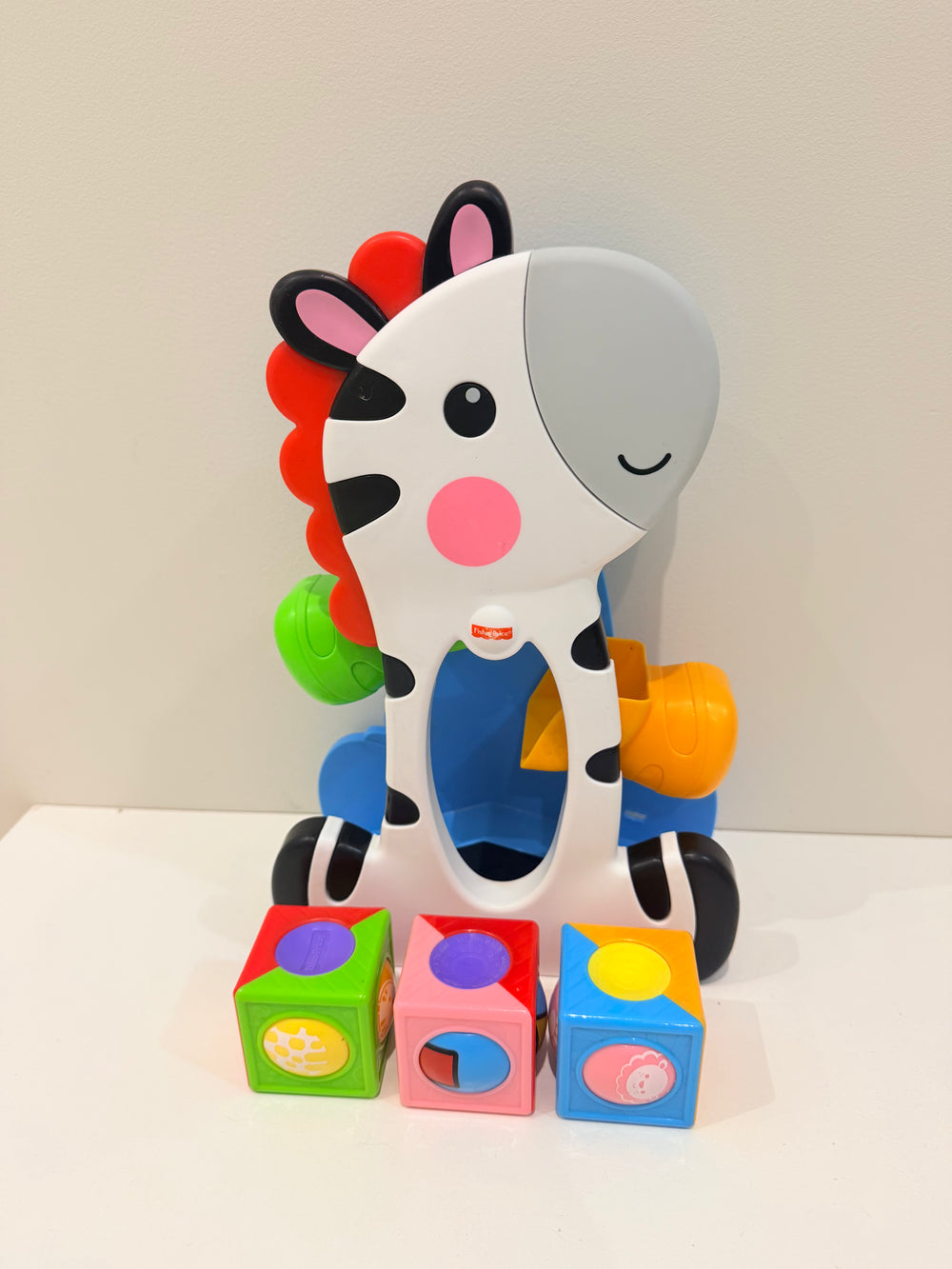Fisher Price Rolling Blocks Tumbling Zebra