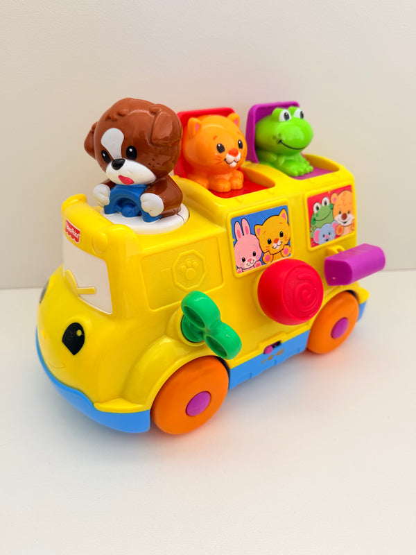 Fisher Price Brilliant Basics Musical Pop Up Bus