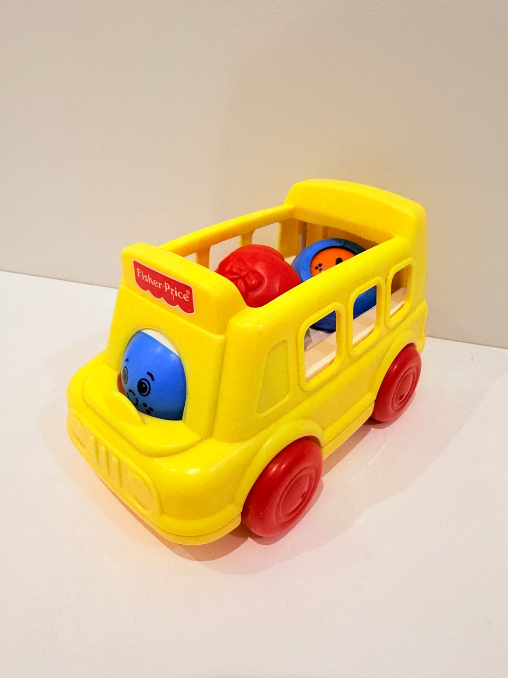 Vintage Fisher Price Roll Around School Bus